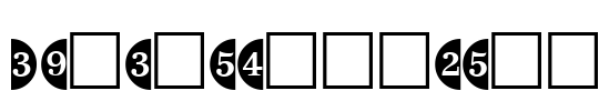 CircledNumbers Font Image