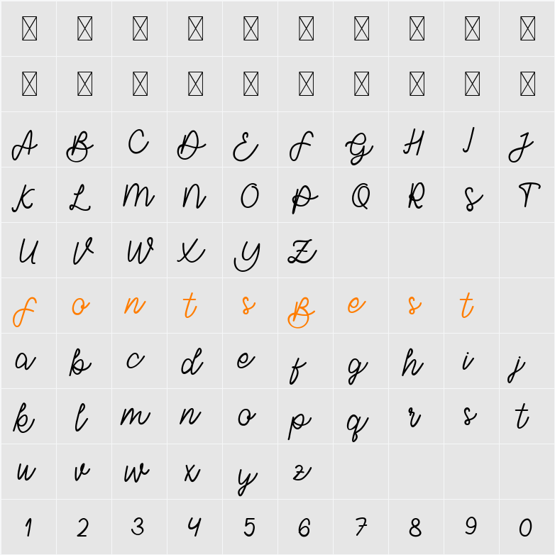 Barley Character Map