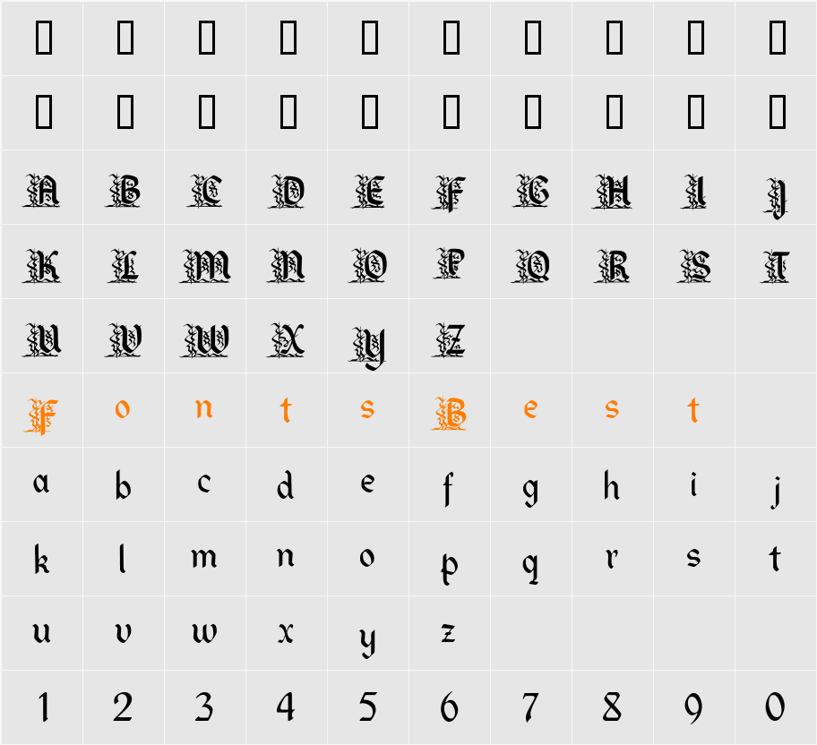 Davis Fancy Character Map