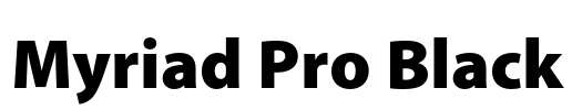 Myriad Pro Black