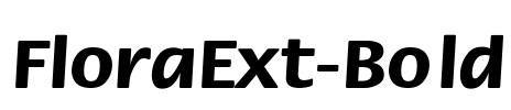 FloraExt-Bold Font Image