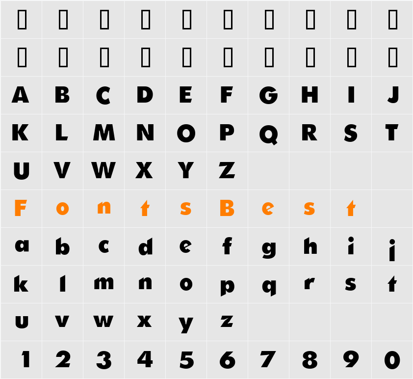 CandellaSSK Character Map