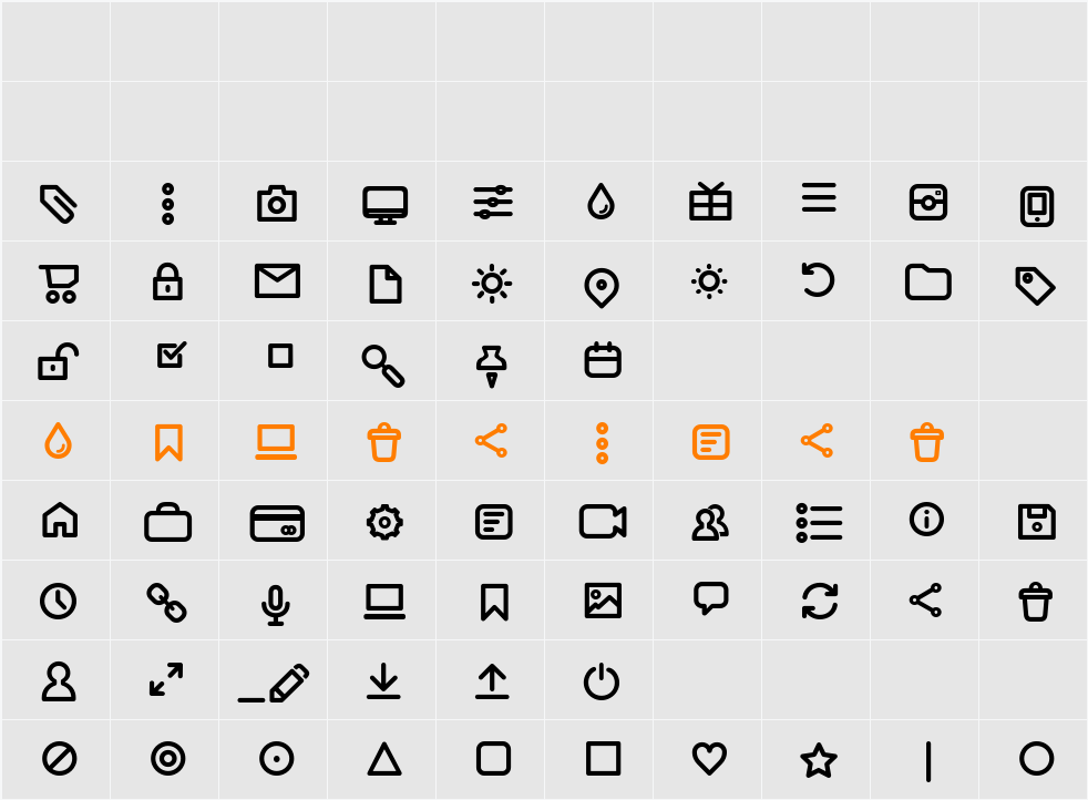 Aristotelica Icons Character Map