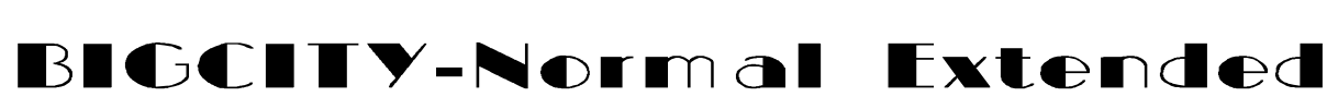 BIGCITY-Normal Extended Font Image