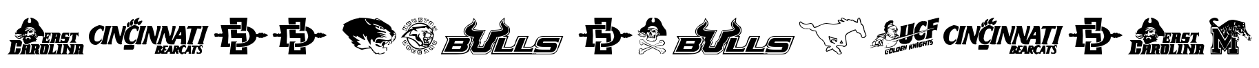 NCAA The Americans Font Image