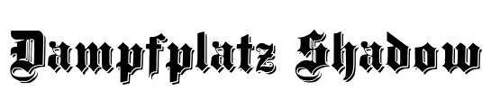 Dampfplatz Shadow Font Image