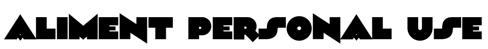 Aliment PERSONAL USE Font Image