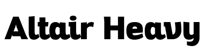 Altair Heavy Font Image