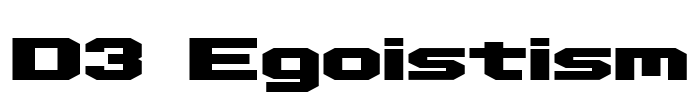 D3 Egoistism Font Image