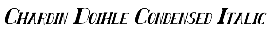 Chardin Doihle Condensed Italic