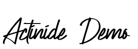 Actinide Demo Font Image