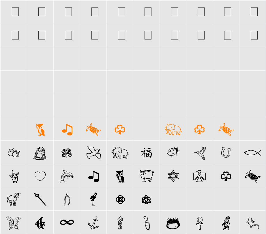 CharmingSymbols Character Map