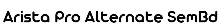 Arista Pro Alternate SemBd Font Image