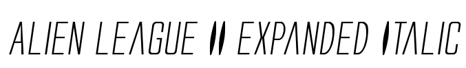 Alien League II Expanded Italic