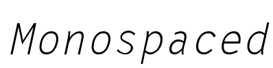 Monospaced Font Image
