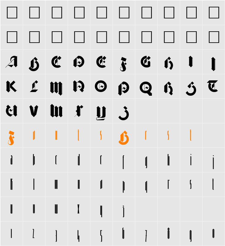 Barnbrook Character Map