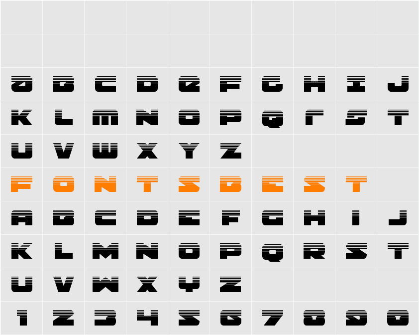 Banjin Halftone Character Map