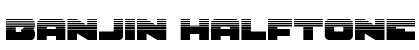 Banjin Halftone Font Image