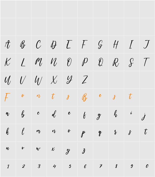 Bowhead Character Map