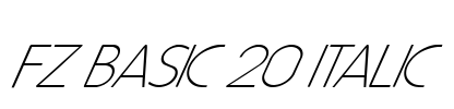 FZ BASIC 20 ITALIC Font Image