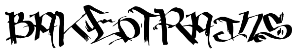 BakedTrains Font Image