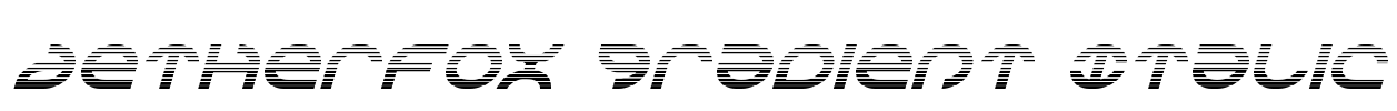 Aetherfox Gradient Italic Font Image