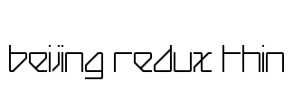 Beijing Redux Thin Font Image