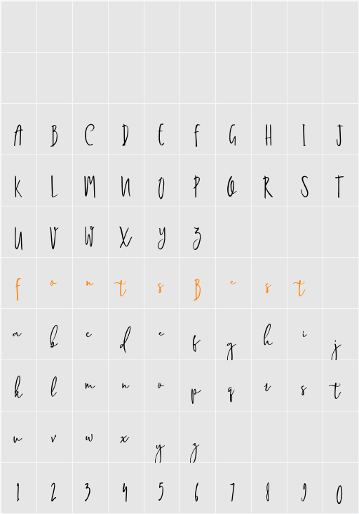 Magnolia  Character Map