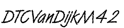 DTCVanDijkM42 Font Image