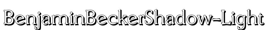 BenjaminBeckerShadow-Light Font Image