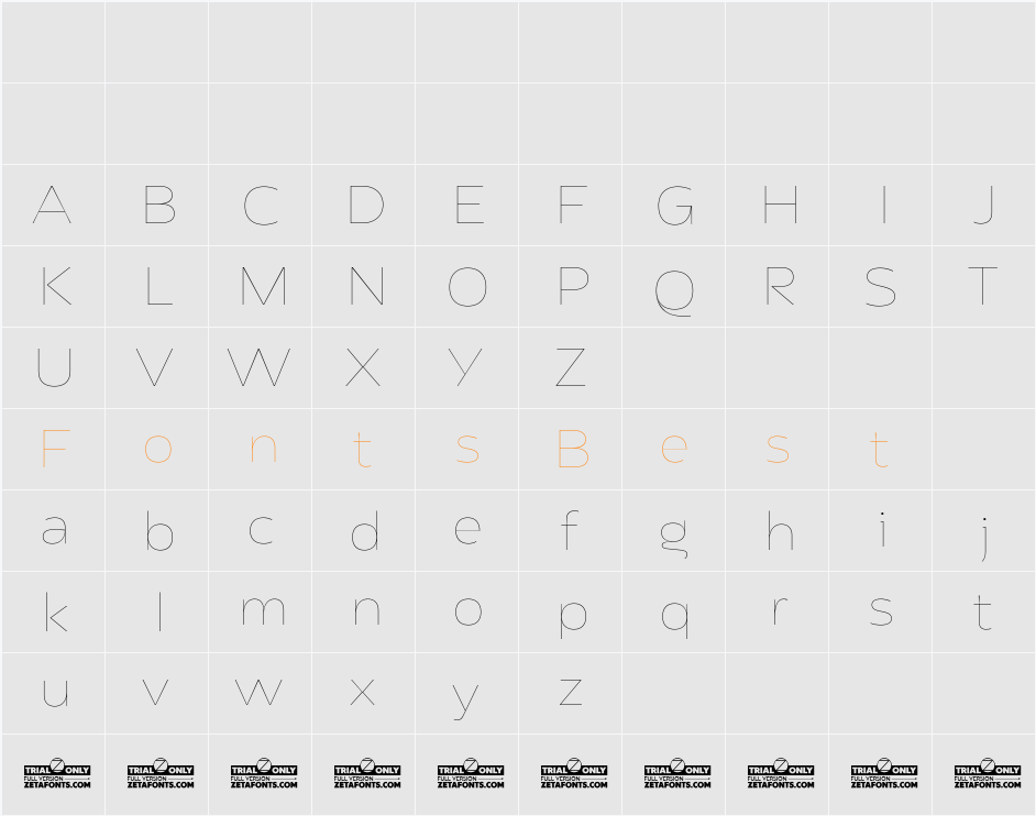 Asgard Trial Fit Thin Character Map