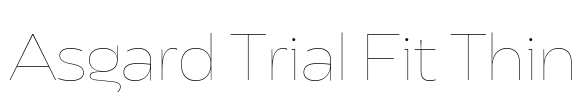 Asgard Trial Fit Thin Font Image