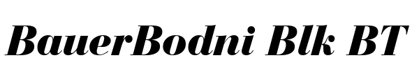 BauerBodni Blk BT Font Image