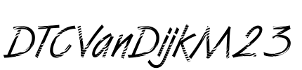 DTCVanDijkM23 Font Image