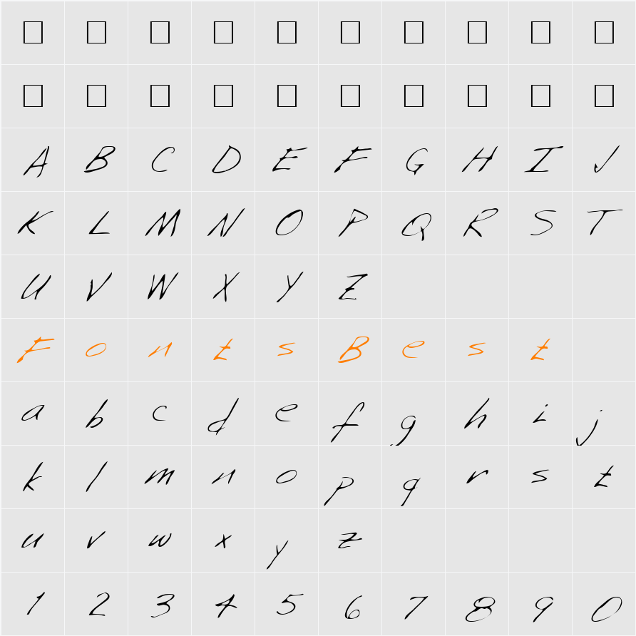 Neenah Character Map