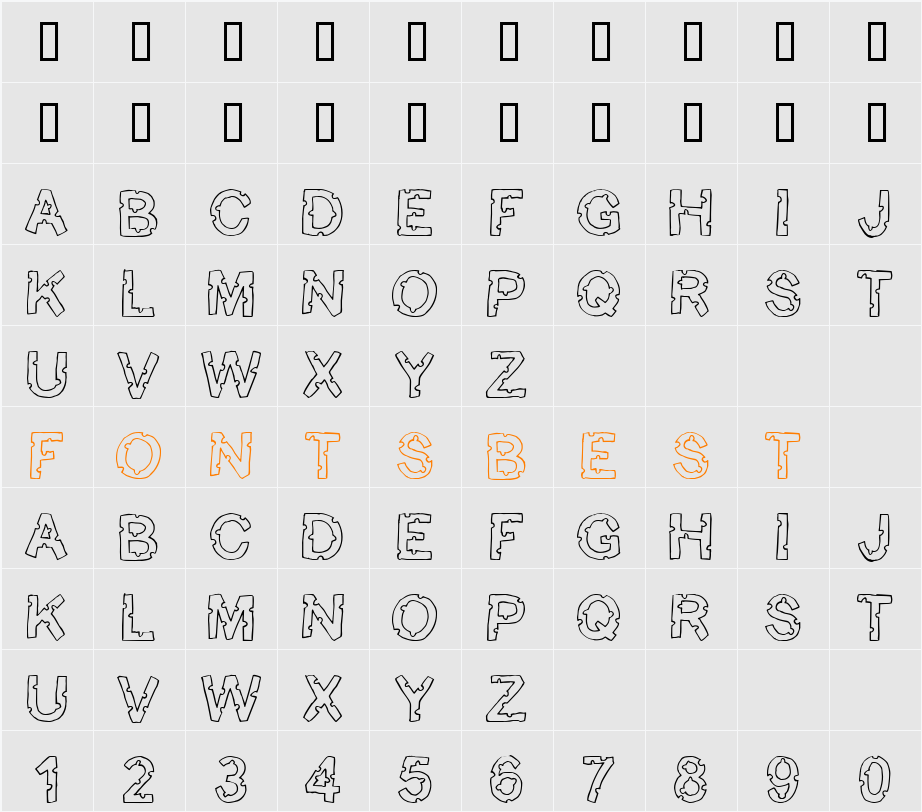 Bite me Character Map