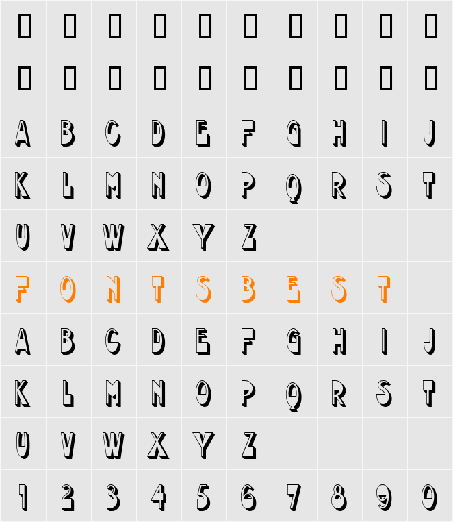 ChocolateDropsNF Character Map
