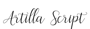 Artilla Script Font Image