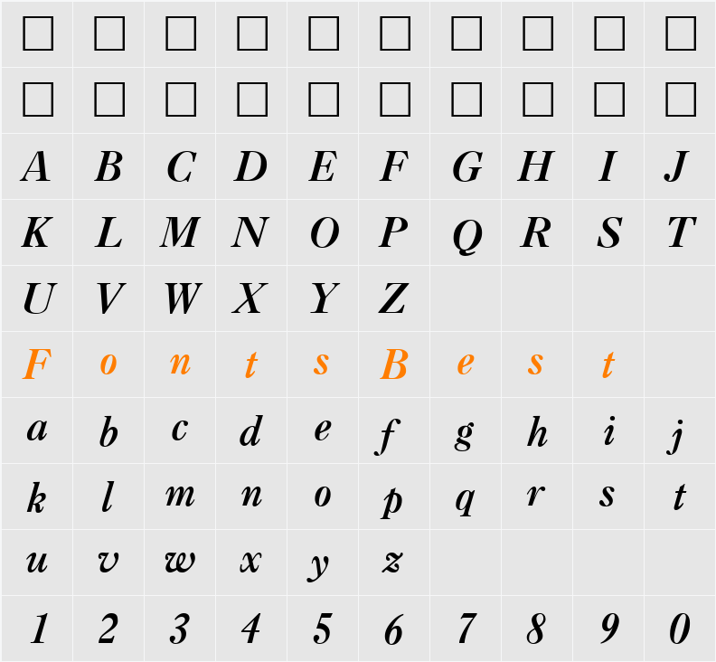 Casque Character Map