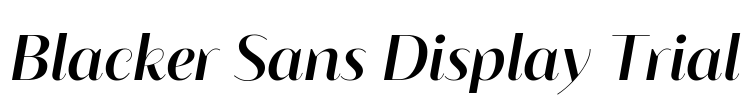 Blacker Sans Display Trial Font Image