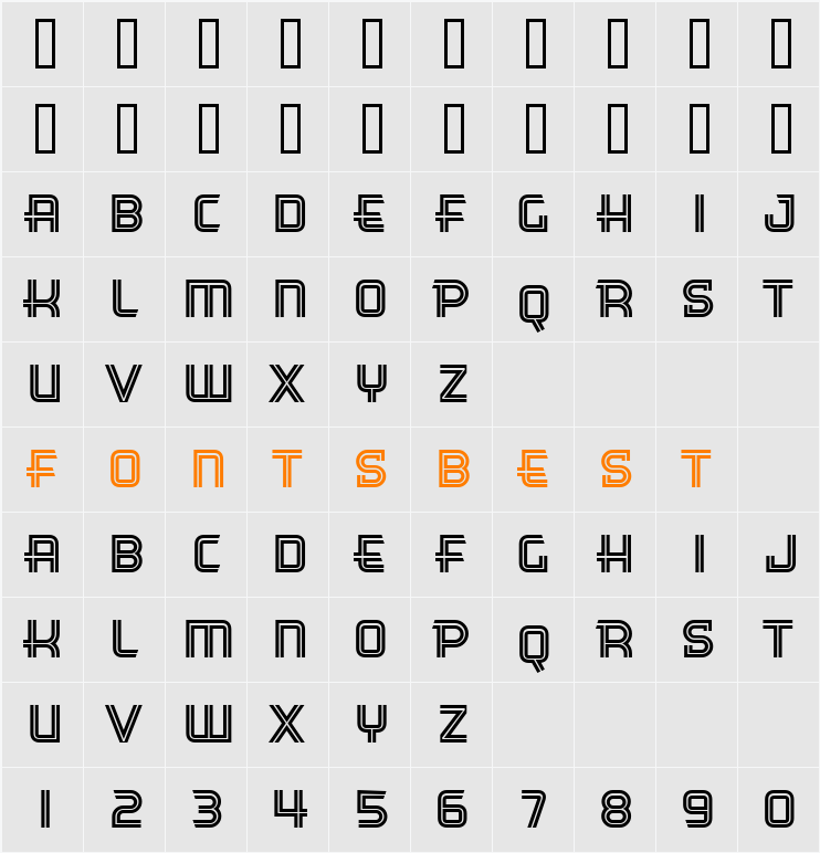 Cinema Gothic BTN Inline Character Map