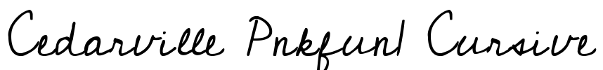 Cedarville Pnkfun1 Cursive