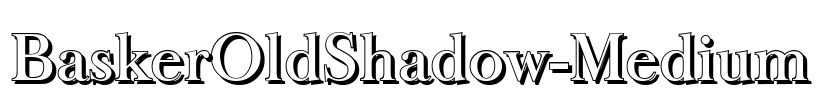 BaskerOldShadow-Medium Font Image