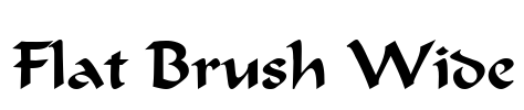 Flat Brush Wide Font Image