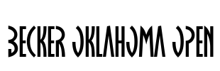Becker Oklahoma Open Font Image