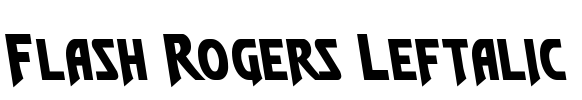 Flash Rogers Leftalic Font Image