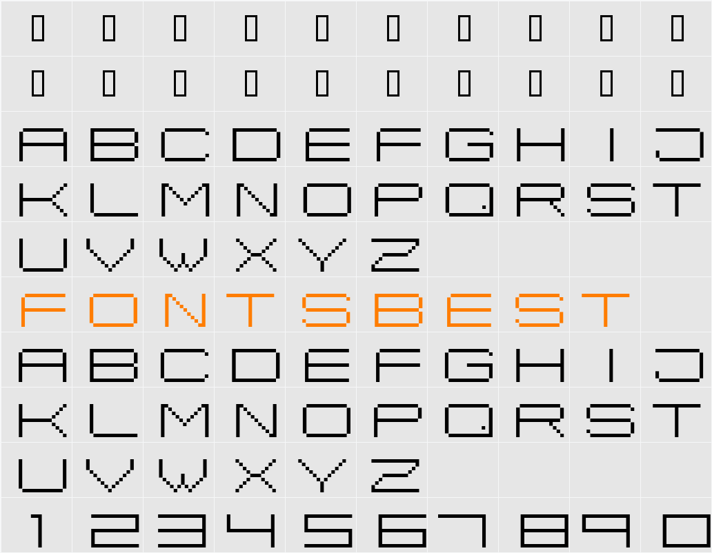 Fisk Bitmap Nr2 Character Map