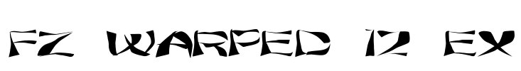 FZ WARPED 12 EX Font Image