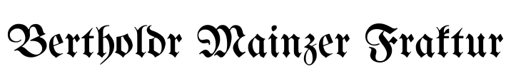 Bertholdr Mainzer Fraktur