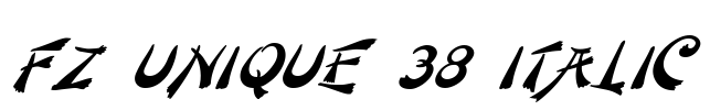 FZ UNIQUE 38 ITALIC Font Image